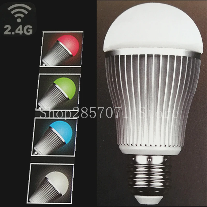 Безплатна доставка Mi Light 9W led лампа 2.4 G E27 smart mobile phone WIFI led light AC85-265V RGBWW/RGBW с регулируема яркост