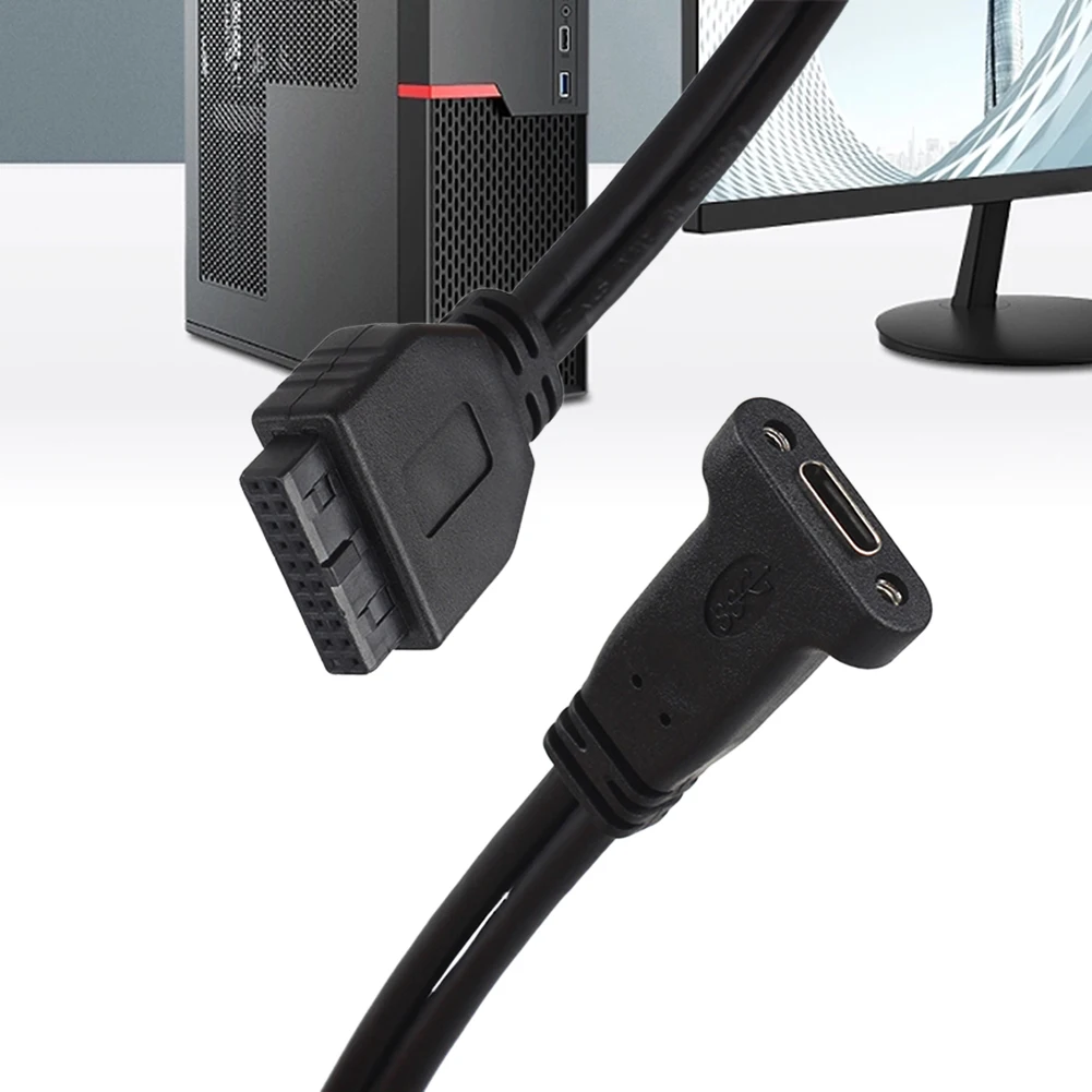 50 см USB 3.0 19-Пинов Конектор За Свързване на Кабел-Адаптер Type-C За Определяне На панела на Дънната Платка Удължител 5 Gbit/s за Дънната Платка на Настолен КОМПЮТЪР