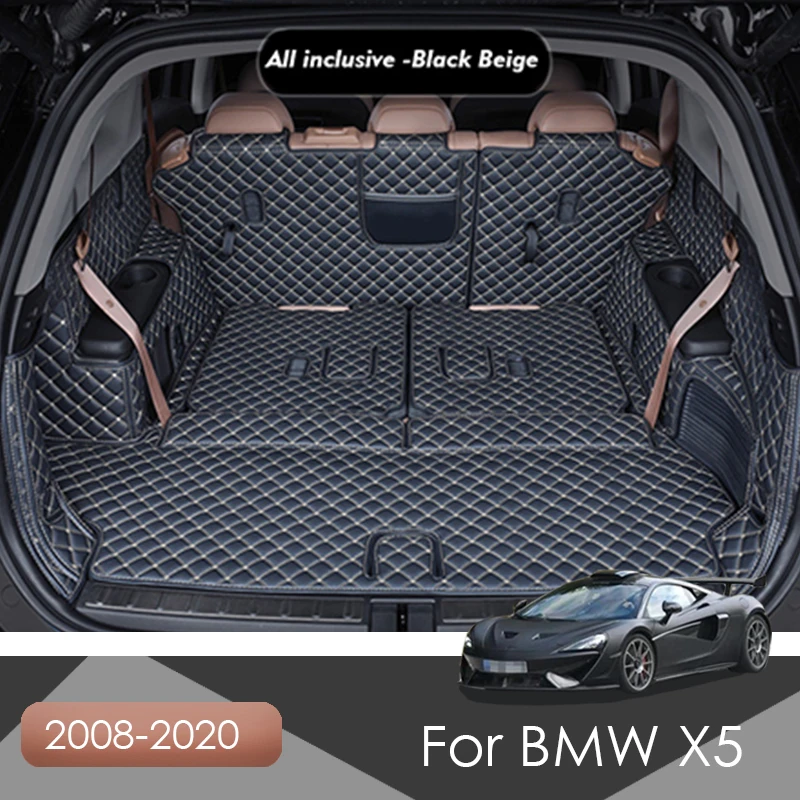 Кожена облицовка на багажника, облицовки за багажника, на килима на пода в товарното отделение, за защита от мръсотия за BMW X5 2008-2020