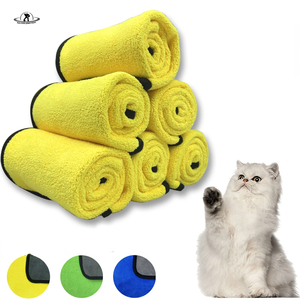 Бързо съхнещи кърпи за кучета и котки, чаршафи от меки влакна, впитывающее кърпи за баня, халат за домашни любимци, Удобно кърпа за почистване, аксесоари за кучета