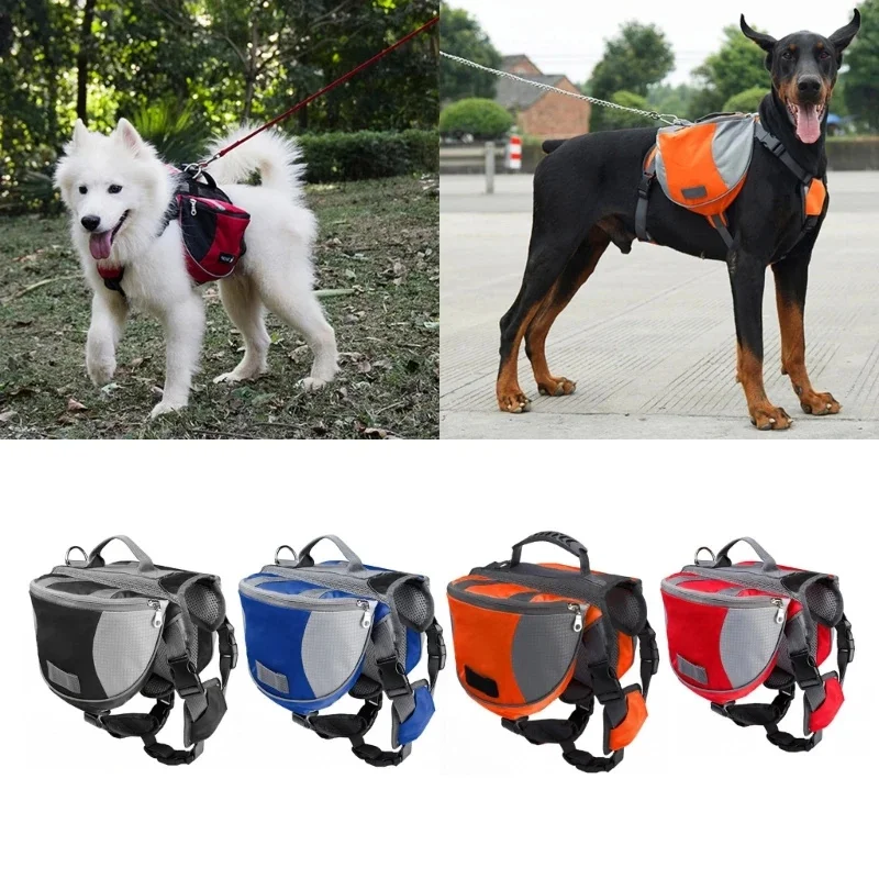 нова чанта за самостоятелно носене на домашни любимци, за кучета от средни по размер с подсумками, жилетка за кучета с джоб