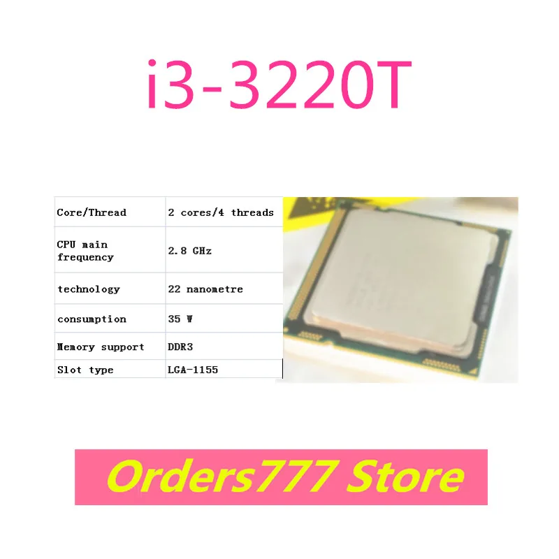 Нов внос на оригинални процесор i3-3220T 3220T 3220 Двуядрен Четырехпоточный 1155 2,8 Ghz И 35 W DDR3 Гаранция за качество DDR4 22 нм
