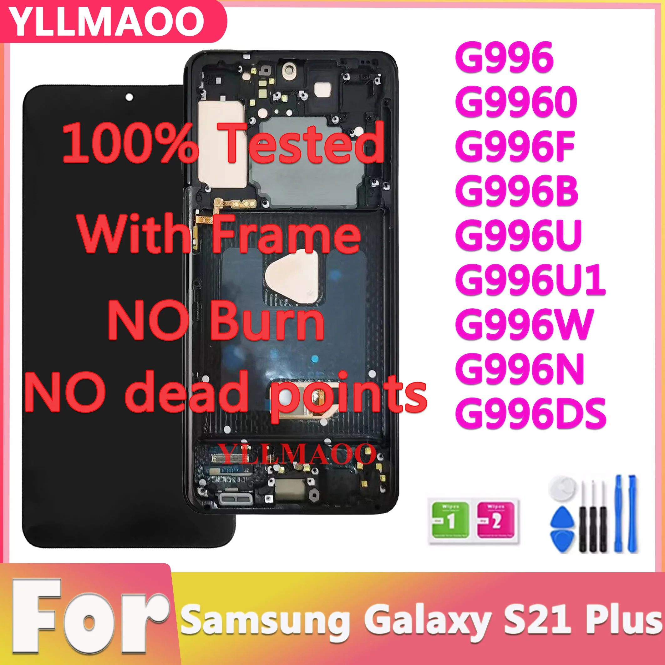 С Рамка OLED Пълна Изграждане на Рамным Screen За Samsung S21 Plus G996 G9960 G996F резервни Части За Ремонт на Докосване Дигитайзер LCD дисплея