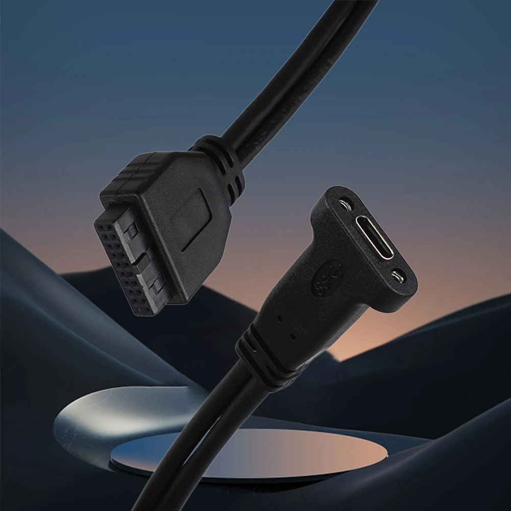 50 см USB 3.0 19-Пинов Конектор За Свързване на Кабел-Адаптер Type-C За Определяне На панела на Дънната Платка Удължител 5 Gbit/s за Дънната Платка на Настолен КОМПЮТЪР