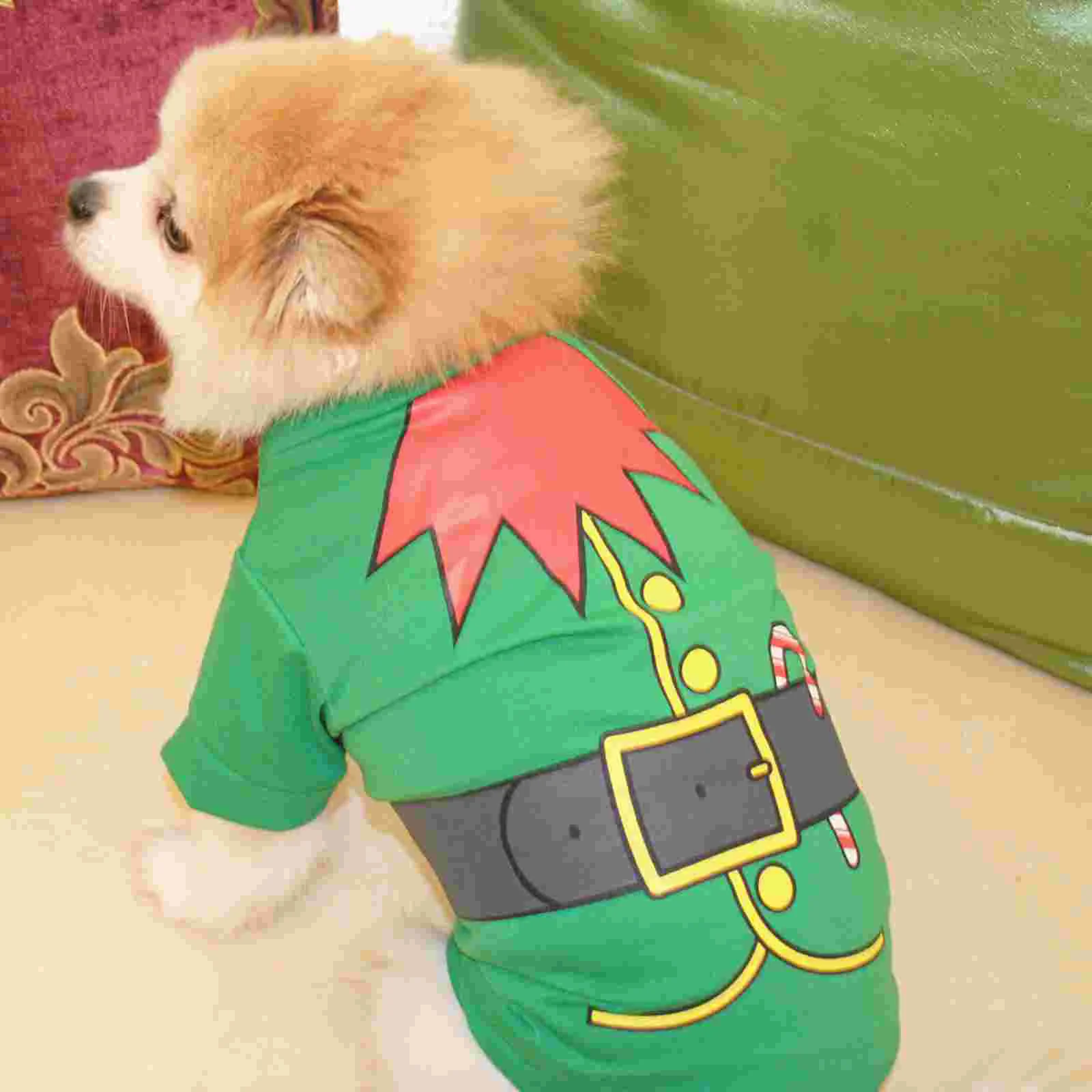 Облекло Риза Коледен костюм: Костюм, Палто кученце Топли зимни дрехи за Коледа и Нова година (размер XS)