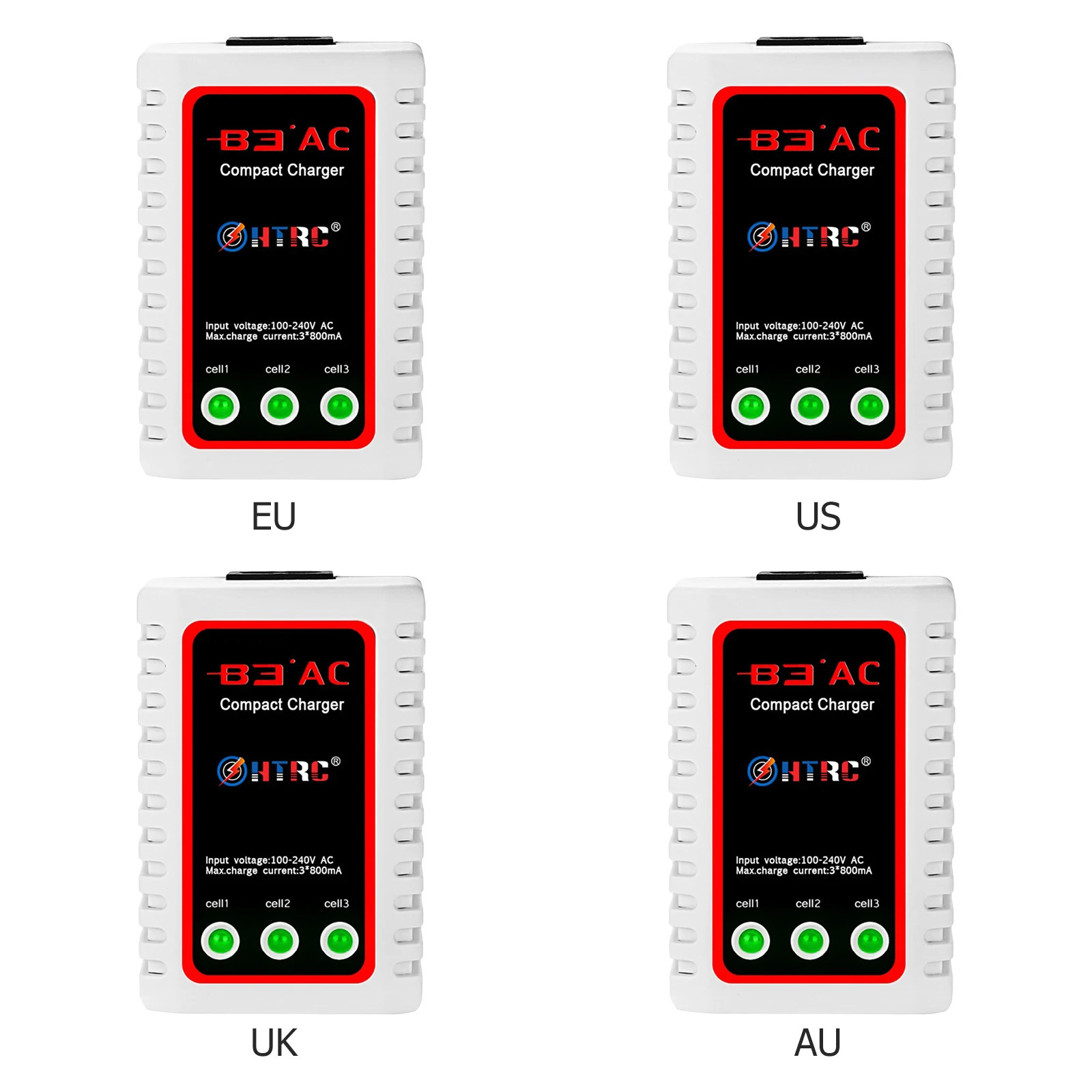 HTRC AC B3 7,4-11,1 2-3 С LiPo Баланс Зарядни устройства за радиоуправляеми модели Аксесоари