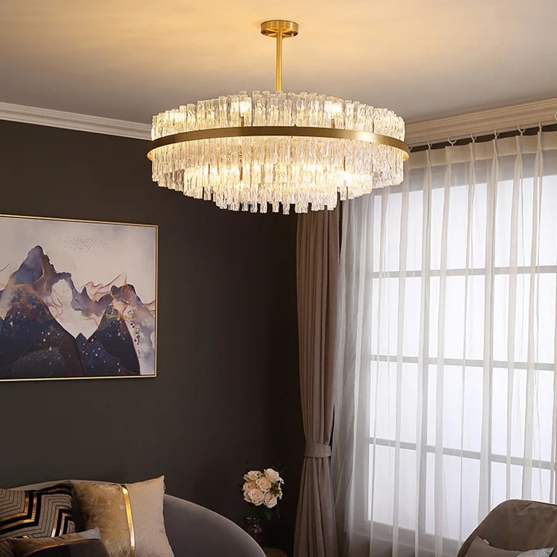 Постмодернистская таванна полилей от кристал на меден атмосферата на дизайна на хола Кристален трапезария Подвесная лампа за Осветление в помещенията