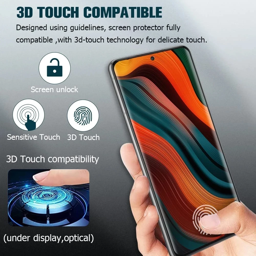 4шт Четырехстороннее лепкава изогнутое закалено стъкло за Samsung Galaxy S22 S23 Ultra Plus S21 S20 S10 Plus Note 20 Предпазно стъкло за екран