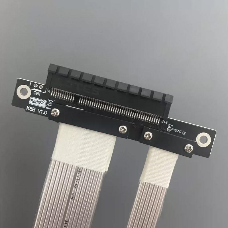 ADT-Link New Silver 4.0 PCIE Слот 4.0 X8-X8 Двухпроводный Удължител PCI-E Gen4 8x Графична видео карта GPU Странично Удължител