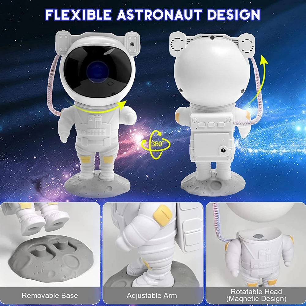 Нов проектор астронавти за детска спални, проектор нощни лампи, прожекционни играчки за момичета и момчета, Звездна Галактика, звездни нощни лампи,