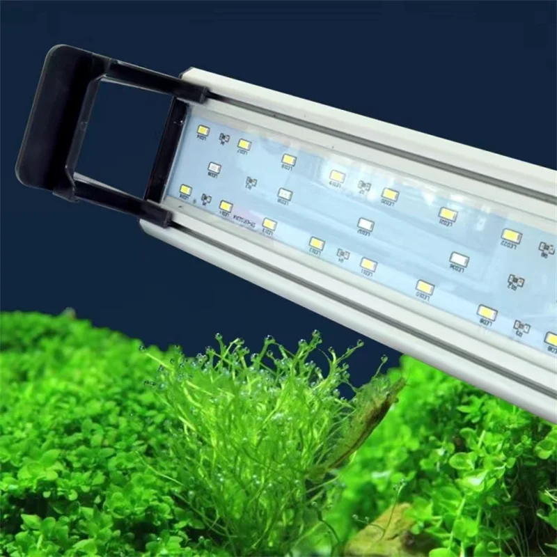 Аквариум с led лампи за водни растения с висока яркост, светлина рамка от алуминиева сплав пълна гама, която симулира слънчевата светлина, растителни осветителни тела