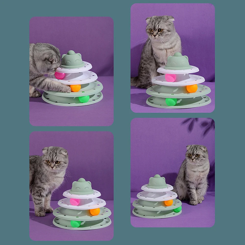 1 / 2 ЕЛЕМЕНТА Нива Cats Toy Tower Песни Cat Toys Интерактивно Обучение интелект Cat Кула развлечения Стоки за домашни животни Cat Тунел