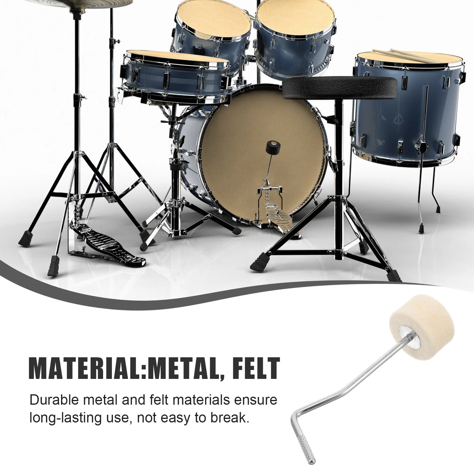 Бас-барабан, извит вал, Аксесоари за музикални инструменти, Метална конструкция, пухкава абразадеры